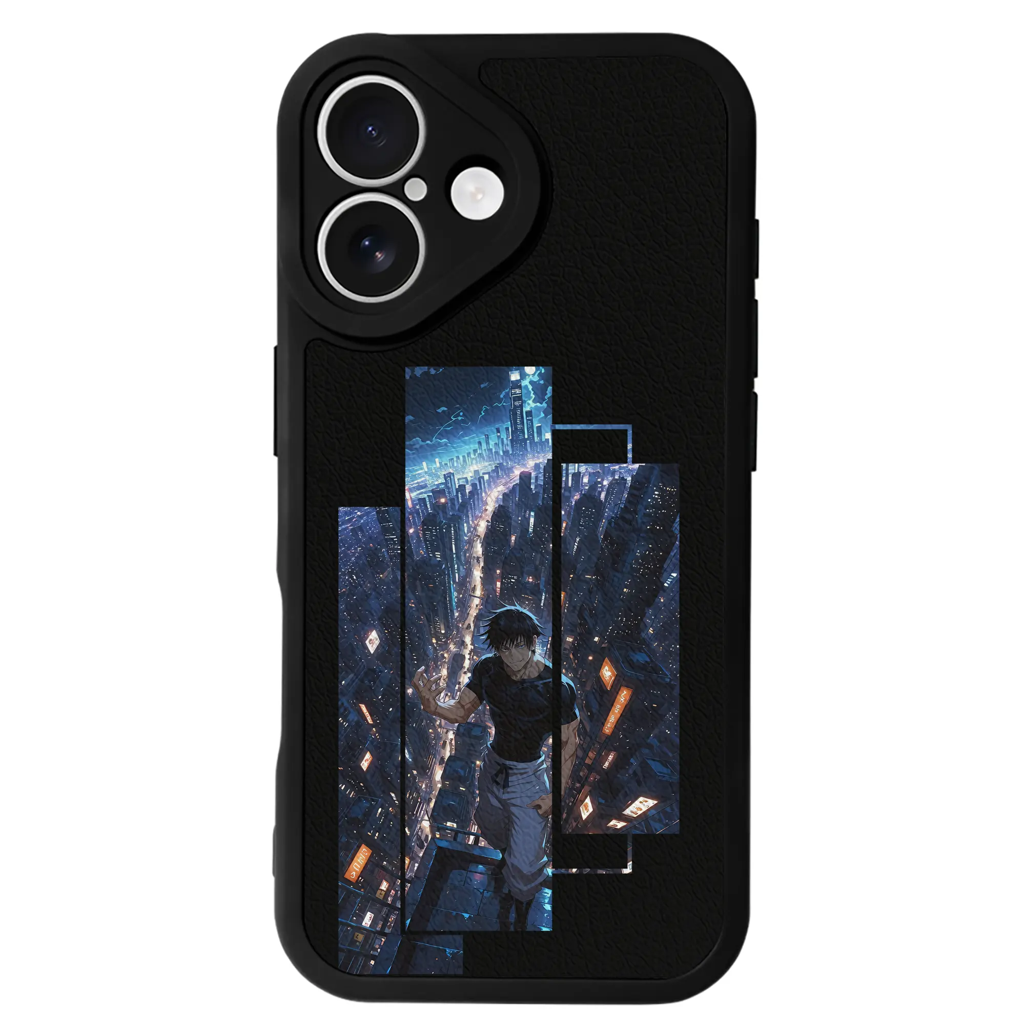 呪術廻戦 グッズ,伏黒 甚爾 - IPhone 16シリーズ対応 ・ シリコンスマホケース ・ レザー調 ・ 高精度フィット ・ 耐衝撃 ・ ワイヤレス充電対応 ・ 精密カット